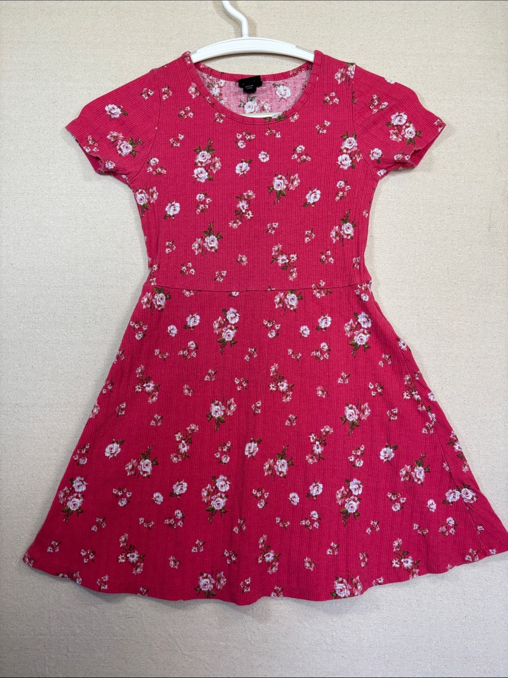 art class Bright Pink Floral Short-Sleeve Dress